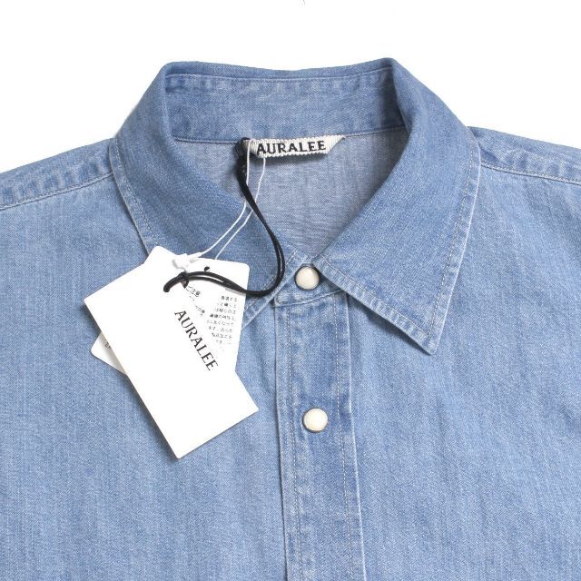 AURALEE SELVEDGE SUPER LIGHT DENIM SHIRT