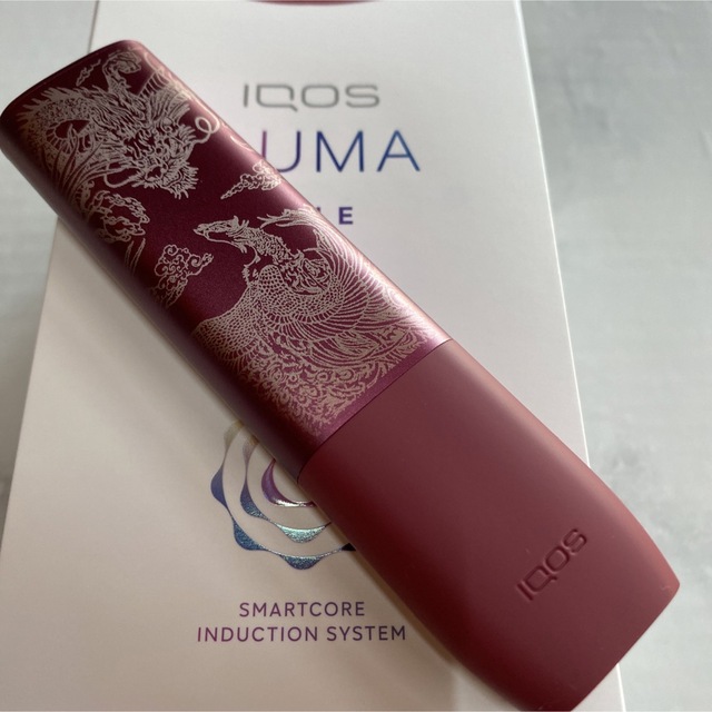 iQOS ILUMA ONE イルマワン レーザー加工 龍 鳳凰 レッド 赤