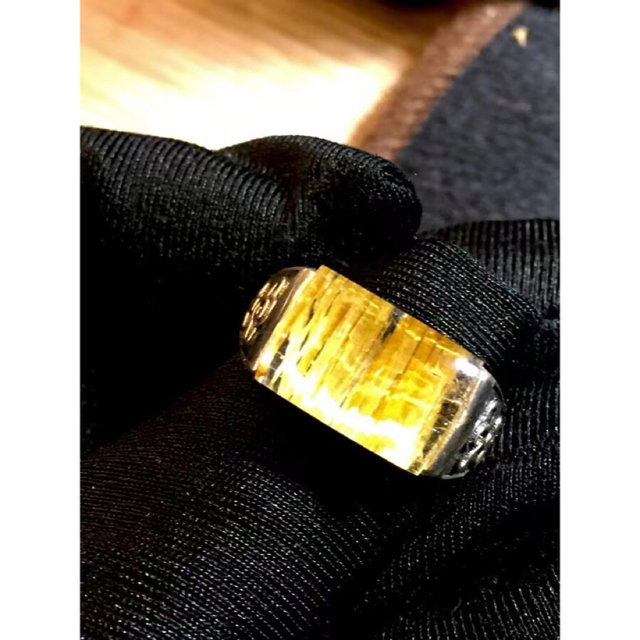 天然】タイチンクオーツ リング s925 14*10*7.2mm 速くおよび自由な