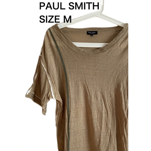 PAUL SMITH ポール スミス デザイン 半袖Tシャツ 麻100% M