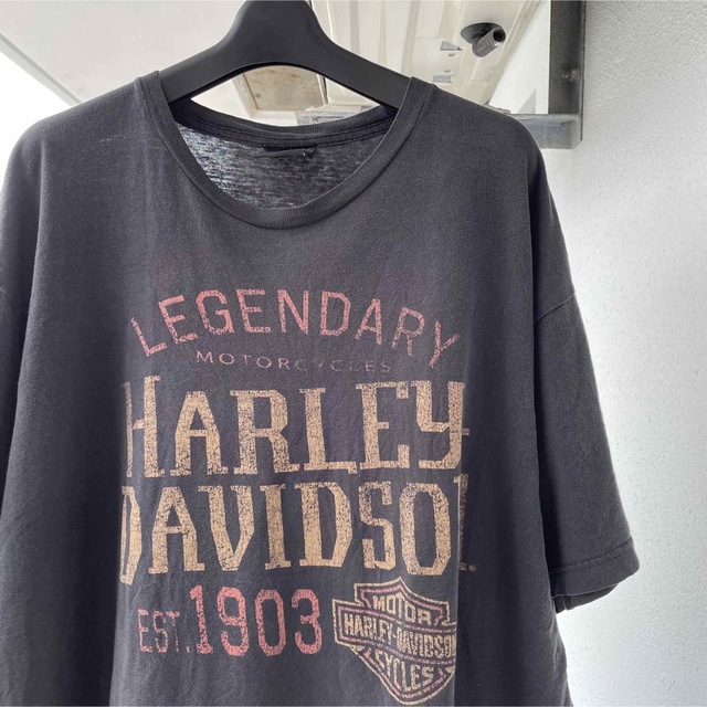 Harley Davidson(ハーレーダビッドソン)の希少★ヴィンテージ★ ハーレーダビッドソン プリントTシャツ ブラック L メンズのトップス(Tシャツ/カットソー(半袖/袖なし))の商品写真