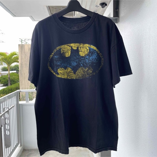 バットマン BATMAN】ロゴプリントTシャツ ブラック XL DCコミックの