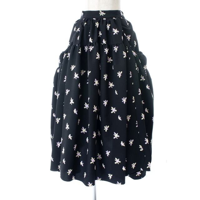 定価52250円【obliM】米沢別注パープルイエロー刺繍ポケットスカート 1別注ラインの特別なアイテムです