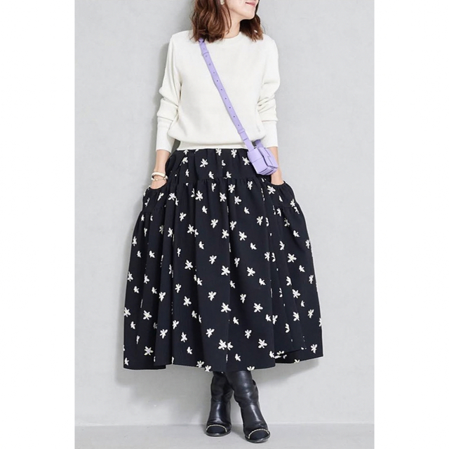 定価52250円【obliM】米沢別注パープルイエロー刺繍ポケットスカート 1