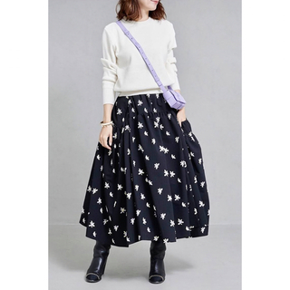 定価52250円【obliM】米沢別注パープルイエロー刺繍ポケットスカート 1