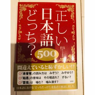 正しい日本語どっち？５００　新品　匿名配送(人文/社会)