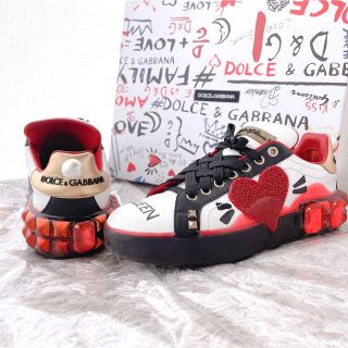 【値下げ】DOLCE\u0026GABBANA ドルガバ　ハートスニーカー