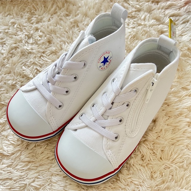 CONVERSE(コンバース)の【新品未使用】コンバース　キッズ　ホワイト　スニーカー　15センチ キッズ/ベビー/マタニティのキッズ靴/シューズ(15cm~)(スニーカー)の商品写真