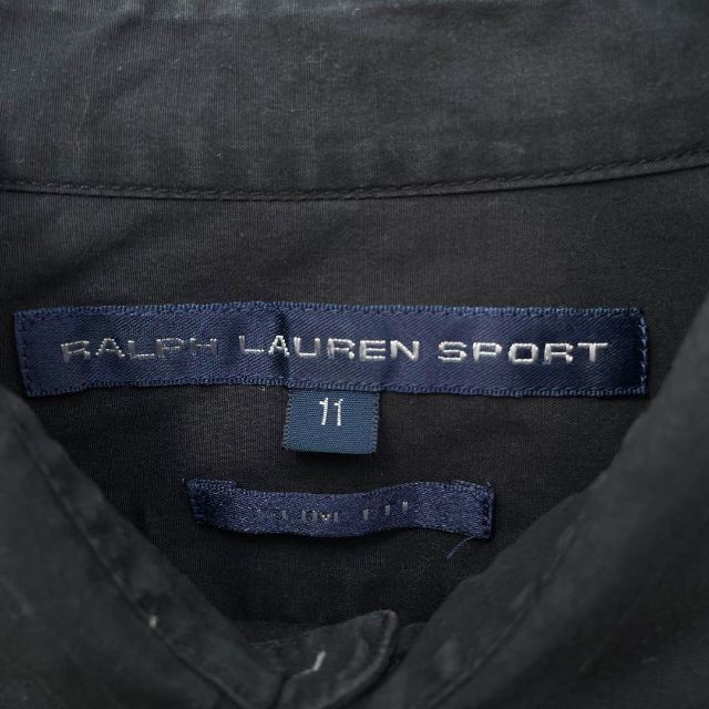 POLO RALPH LAUREN(ポロラルフローレン)のRALPH LAUREN SPORT　ポニー刺繍　ワンポイント　長袖シャツ　黒 レディースのトップス(シャツ/ブラウス(長袖/七分))の商品写真