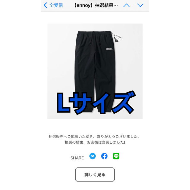 1LDK SELECT(ワンエルディーケーセレクト)のennoy DAIWAPIER39 Tech Flex Jersey pants メンズのパンツ(その他)の商品写真