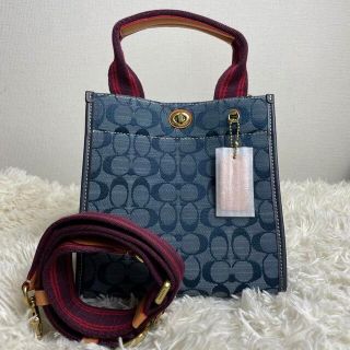 コーチ(COACH) シグネチャー ハンドバッグ(レディース)(ブルー コーチ(COACH) シグネチャー ハンドバッグ(レディース)(ブルー