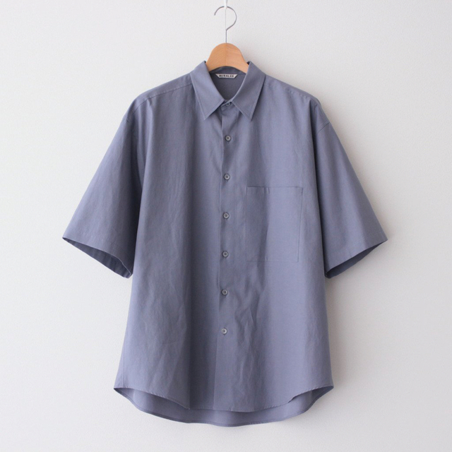 AURALEE 半袖ビッグシャツ DARK BLUE GRAY SIZE:3-