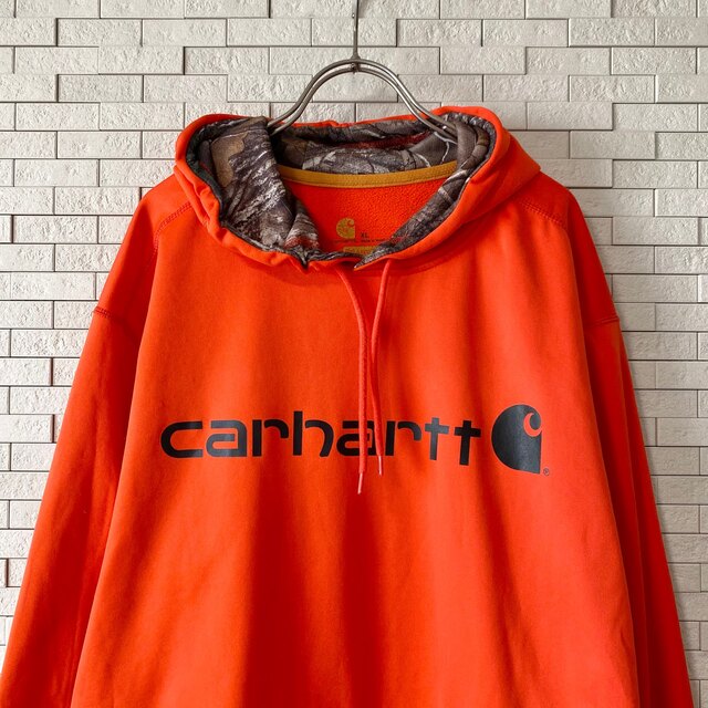 carhartt(カーハート)の【超希少】carhartt カーハート　ゆるだぼパーカー　XL　オレンジ 　美品 メンズのトップス(パーカー)の商品写真