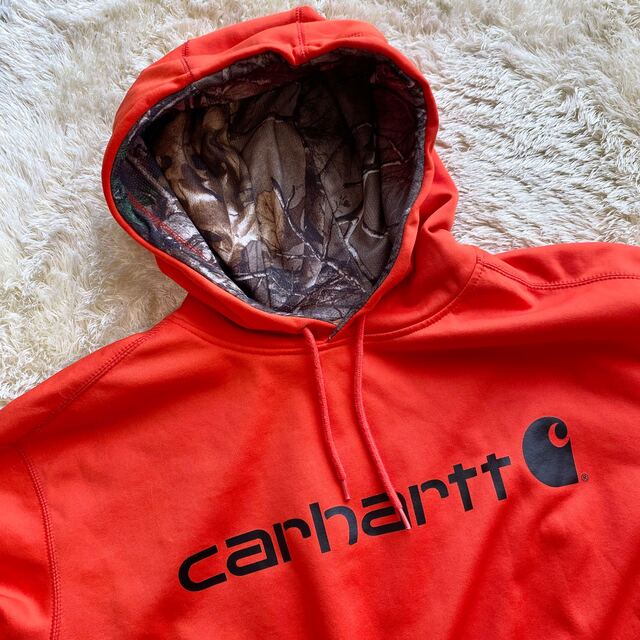 carhartt(カーハート)の【超希少】carhartt カーハート　ゆるだぼパーカー　XL　オレンジ 　美品 メンズのトップス(パーカー)の商品写真