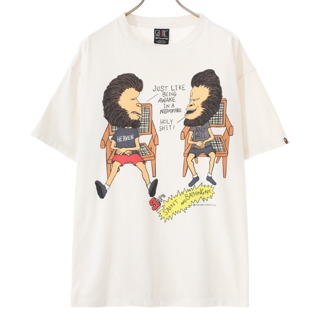 sainttearsSAINT MICHAEL APE エイプ　コラボ　tシャツ　セントマイケル