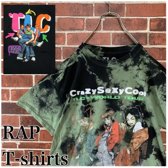 MUSIC TEE(ミュージックティー)の【希少】TLC ワールドツアー　CrazySexyCool タイダイラップTee メンズのトップス(Tシャツ/カットソー(半袖/袖なし))の商品写真