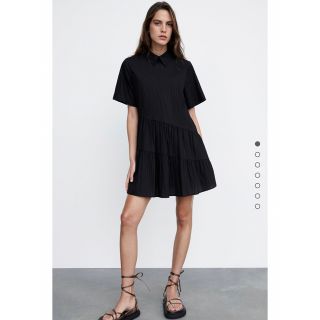 ザラ(ZARA)のZARA パネル ミニシャツワンピース(ミニワンピース)