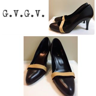 ジーヴィジーヴィ(G.V.G.V.)の美品♡G.V.G.V.♡ブラックレザー パンプス♡(ハイヒール/パンプス)