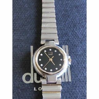 ダンヒル／ブラック文字盤 レディース クオーツ 電池交換稼働品腕時計
