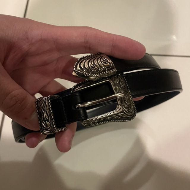 希少 Saint Laurent Westan Belt ウェスタン ベルトメンズ