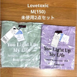 ラブトキシック(lovetoxic)の未使用ラブトキシック　ガーリーフロッキー半袖Tシャツ　M(150)(Tシャツ/カットソー)