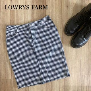 ローリーズファーム(LOWRYS FARM)のローリーズファーム タイトスカート ギンガムチェック 膝丈 春服 夏服(ひざ丈スカート)