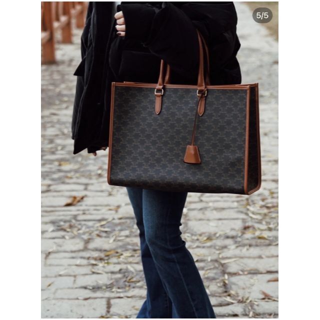 超美品CELINE セリーヌ ミニホリゾンタル カバ トリオンフキャンバス
