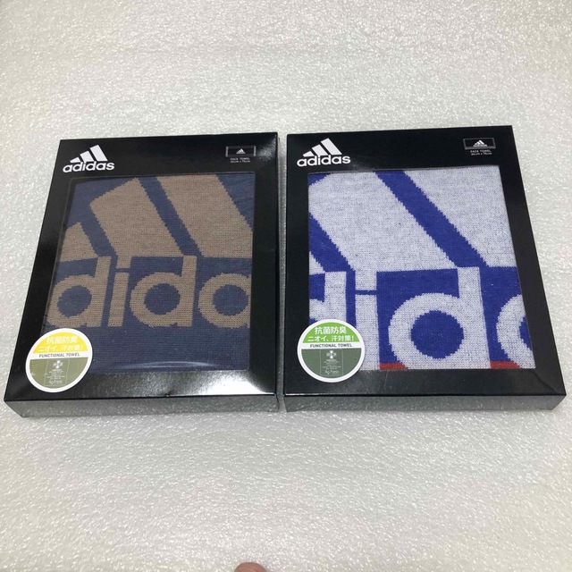 adidas(アディダス)のアディダス　フェイスタオル 34x75cm 2枚 インテリア/住まい/日用品の日用品/生活雑貨/旅行(タオル/バス用品)の商品写真