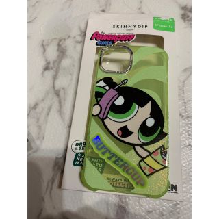 アイフォーン(iPhone)のパワーパフガール　ほぼ新品　携帯　ケース　グリーン(iPhoneケース)