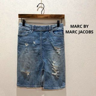 マークバイマークジェイコブス(MARC BY MARC JACOBS)のマークバイマークジェイコブス MARC JACOBS スカート ダメージ加工(ひざ丈スカート)