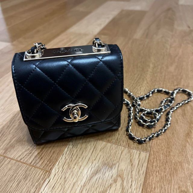 超美品 Chanel シャネル ミニマトラッセ チェーンショルダーバッグ