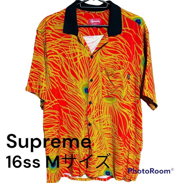 貴重!Supreme Peacock M 総柄 半袖シャツ レーヨン 16ss 素敵な e