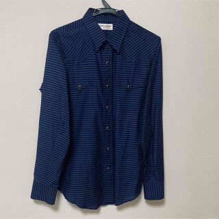 サンローラン(Saint Laurent)の【Mサイズ】サンローラン　ブルーチェックシャツ(シャツ)