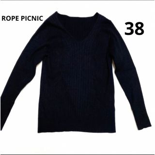 ロペピクニック(Rope' Picnic)のROPE PICNIC トップス　黒　38(カットソー(長袖/七分))