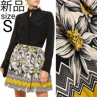 アリスアンドオリビア(Alice+Olivia)の新品 alice+olivia ジオメトリー×フローラル ジャガード スカート(ミニスカート)