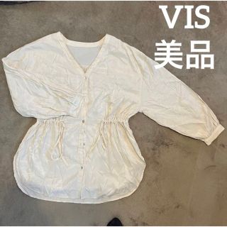 ヴィス(ViS)のVIS ビス　ペムラムシャツ　シャツカーディガン(シャツ/ブラウス(長袖/七分))