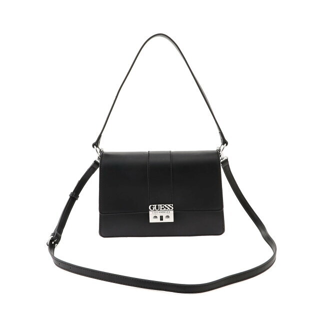 GUESS(ゲス)の【ブラック(BLA)】(W)EVIE Medium Flap レディースのバッグ(ショルダーバッグ)の商品写真