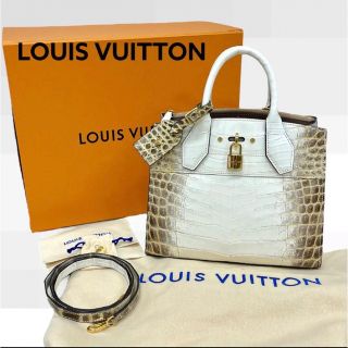 ルイヴィトン(LOUIS VUITTON)の新品 ルイヴィトン シティスティーマーPM ヒマラヤ クロコダイル ハンドバッグ(ハンドバッグ)