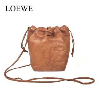 LOEWE - ロエベ 柔らかレザー ロゴ 巾着ショルダーバッグ ポシェット ...