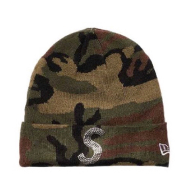 Supreme New Era® Swarovski® SロゴBeanie カモ