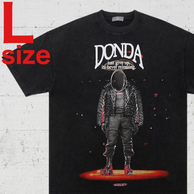 カニエ ウェスト　DONDA　ドンダ　プリントTシャツ　ブラック　Lサイズ