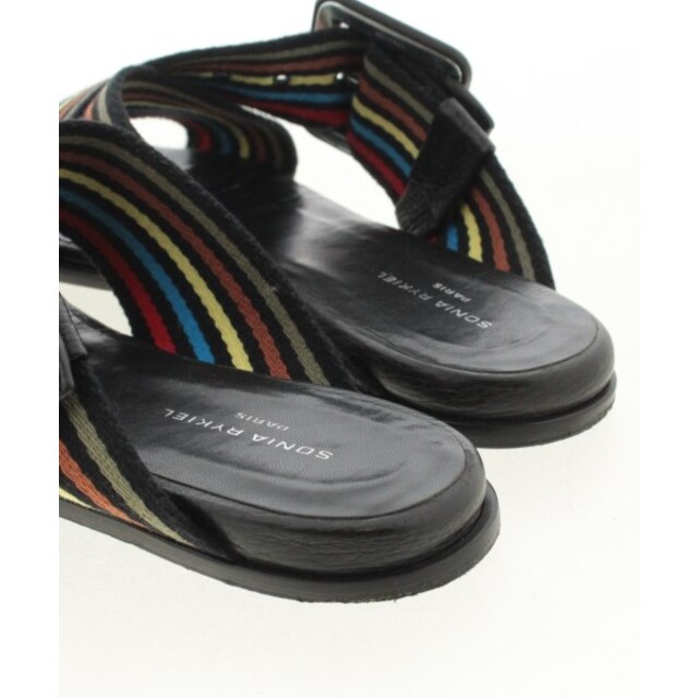 SONIA RYKIEL(ソニアリキエル)のSONIA RYKIEL サンダル EU37(23.5cm位) 黒x赤等 【古着】【中古】 レディースの靴/シューズ(サンダル)の商品写真