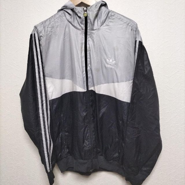 身丈ADIDAS　アディダスオリジナルス　ナイロンジャケット　ブラック　L 90s