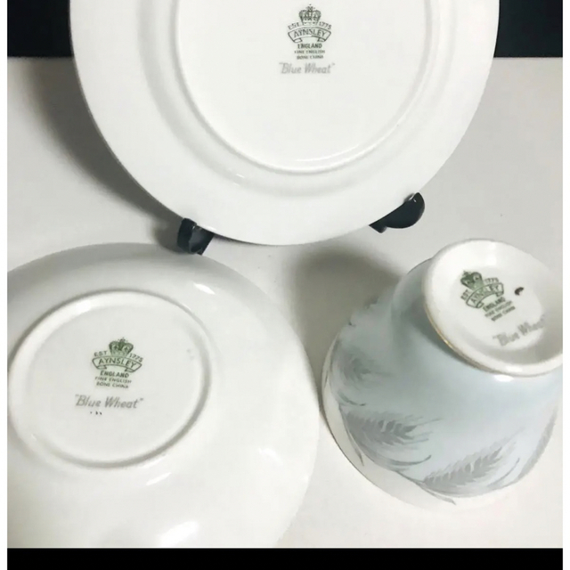 Aynsley China(エインズレイ)のアンティーク　エインズレイ  水色 インテリア/住まい/日用品のキッチン/食器(食器)の商品写真