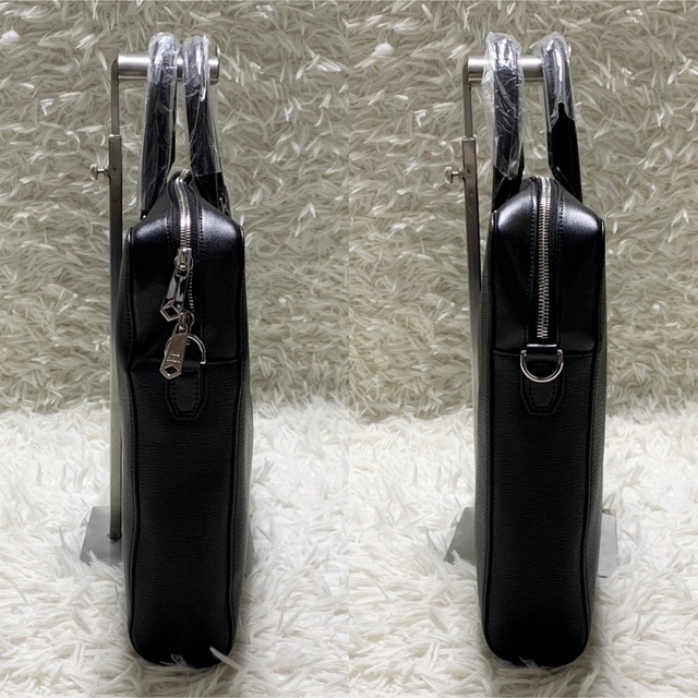 新品・未使用】ポールスミス ビジネスバッグ 2way レザー A4収納 黒