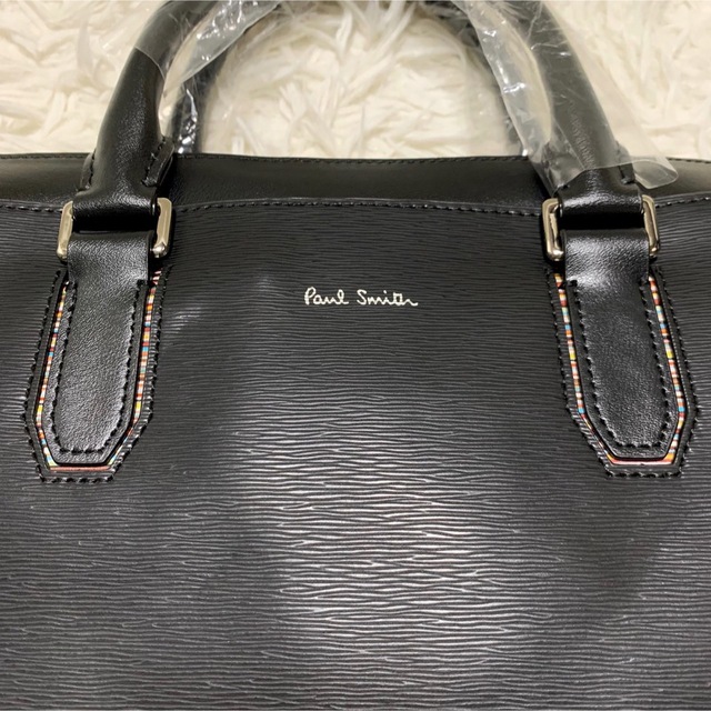 新品・未使用】ポールスミス ビジネスバッグ 2way レザー A4収納 黒