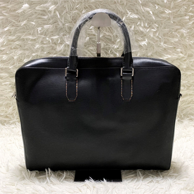 新品・未使用】ポールスミス ビジネスバッグ 2way レザー A4収納 黒