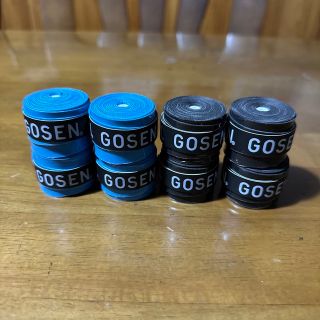 ゴーセン(GOSEN)のGOSEN グリップテープ 4個 青、黒ゴーセン マイバチ✳︎色変更可(その他)