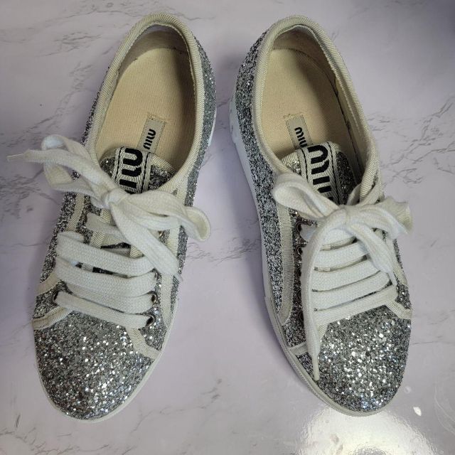 MIU MIU ミュウミュウ シルバースパンコール 35
