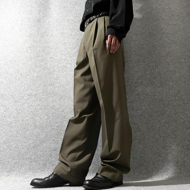 Ralph Lauren(ラルフローレン)の【チャップスラルフローレン】90s サマーウール 2タック ワイド スラックス メンズのパンツ(スラックス)の商品写真
